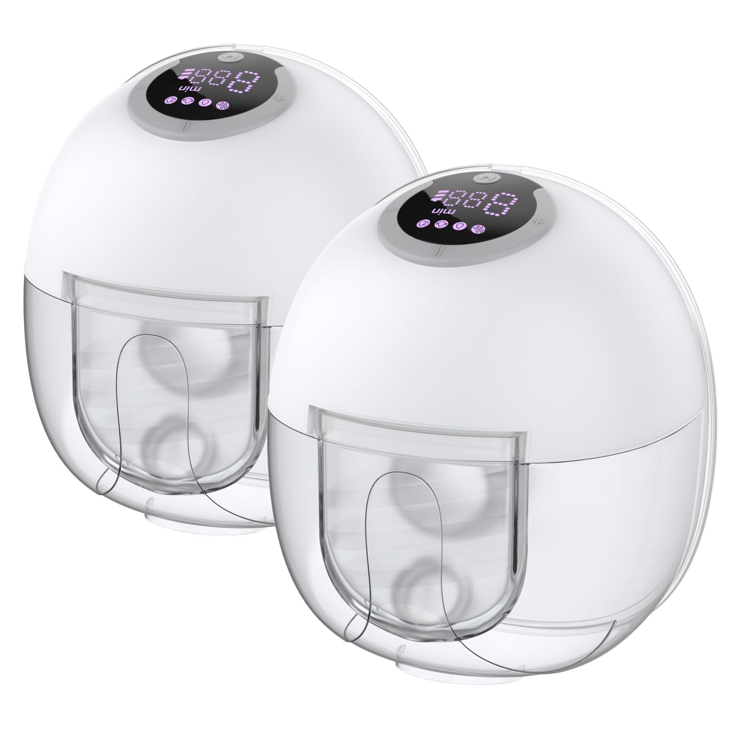 YYKINS Breast Pump Hands Free Double Wearable Breast Pumps for Breastfeeding Electric Breast Pump with 4 Mode & 9 Levels Wireless Breast Pump Leak-Proof Design & Low Noise 24mm Flange 2 Pack