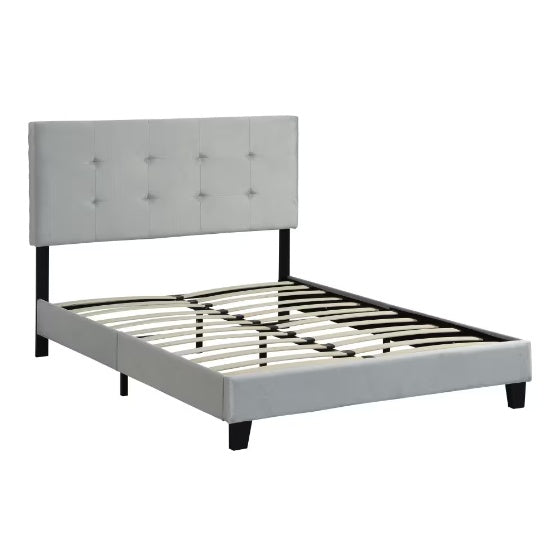 Queen-sized Upholstered Platform Bed Frame