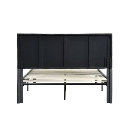 Queen-size Upholstered Platform Bed Frame With Headboard