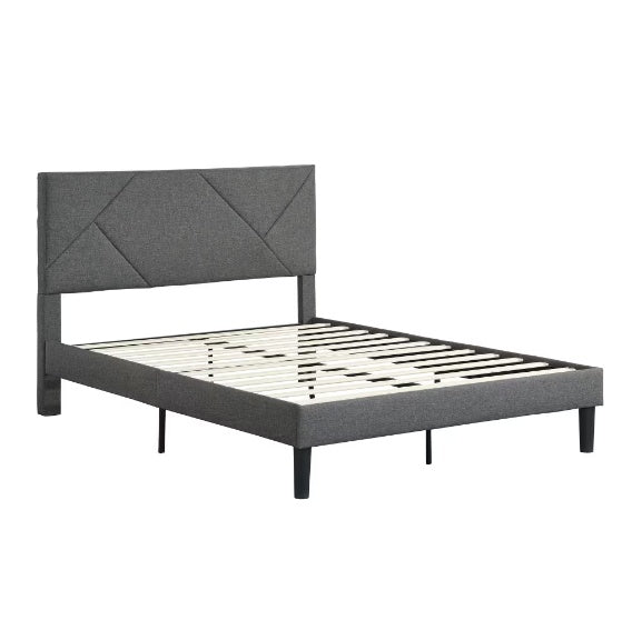 Queen-size Upholstered Platform Bed Frame With Headboard
