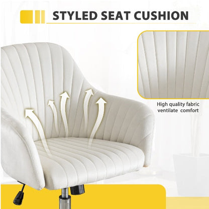 Accent Chair Modern Home Office Leisure Chair With Adjustable Velvet Height And Adjustable Casters