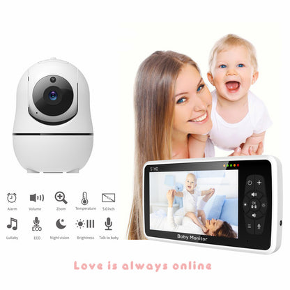 SM50 5-Inch HD Rotating Baby Monitor with Night Vision