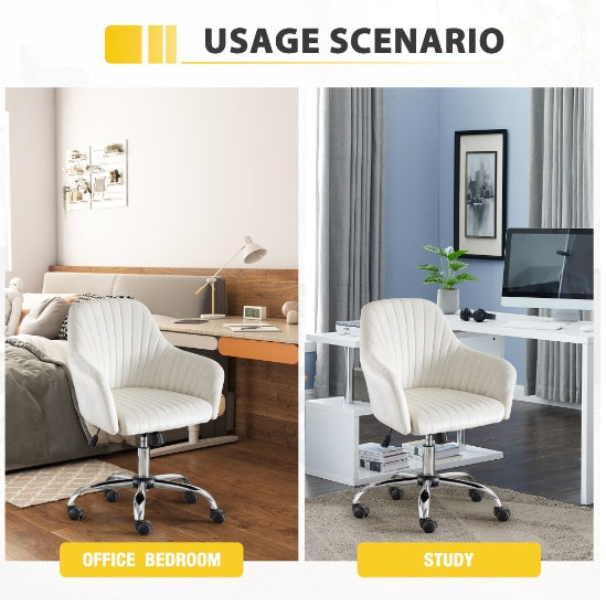 Accent Chair Modern Home Office Leisure Chair With Adjustable Velvet Height And Adjustable Casters
