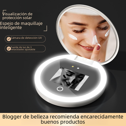 Portable Smart UV LED Makeup Mirror with Charging
