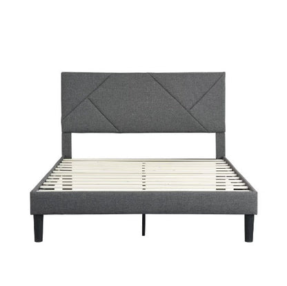 Queen-size Upholstered Platform Bed Frame With Headboard