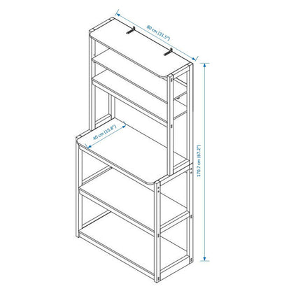 5-level Packer Rack For Kitchen Cabinets, Coffee Bars, Kitchen Shelves, Microwave Racks