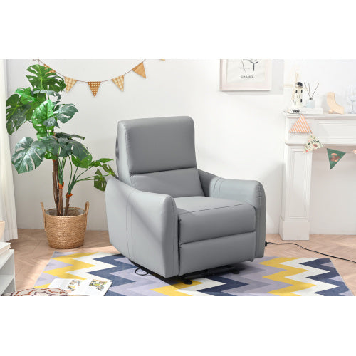 Wall-mounted Recliner, PU Leather Small Space Recliner With USB Port