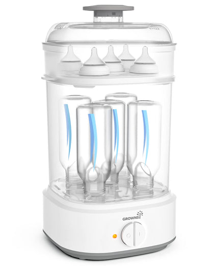 Bottle Sterilizer Baby Bottle Steam Sterilizer Electric Baby Bottle Sanitizer with Timer for Baby Bottles Pacifiers Pump Parts