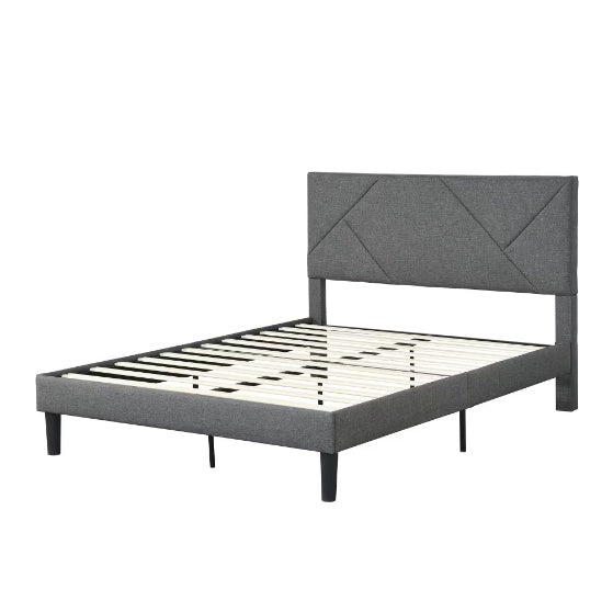 Queen-size Upholstered Platform Bed Frame With Headboard