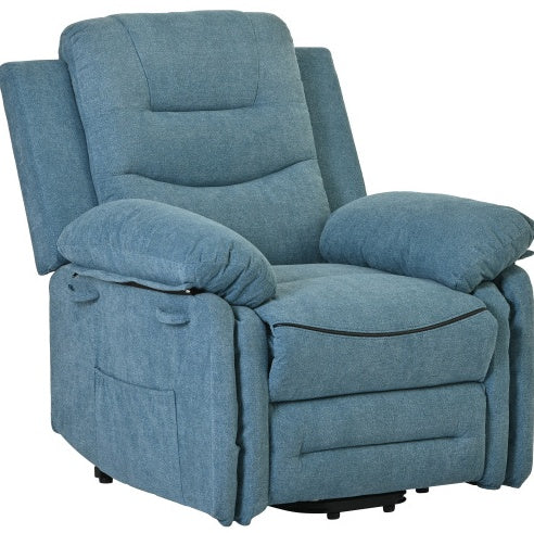 Massage Recliner,Power Lift Chair For Elderly With Adjustable Massage And Heating Function,Recliner Chair With Infinite Position And Side Pocket For Living Room ,Beige