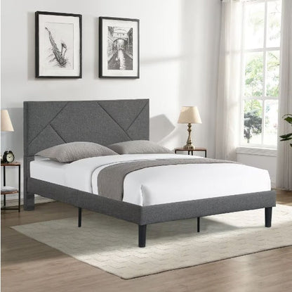 Queen-size Upholstered Platform Bed Frame With Headboard