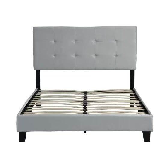 Queen-sized Upholstered Platform Bed Frame