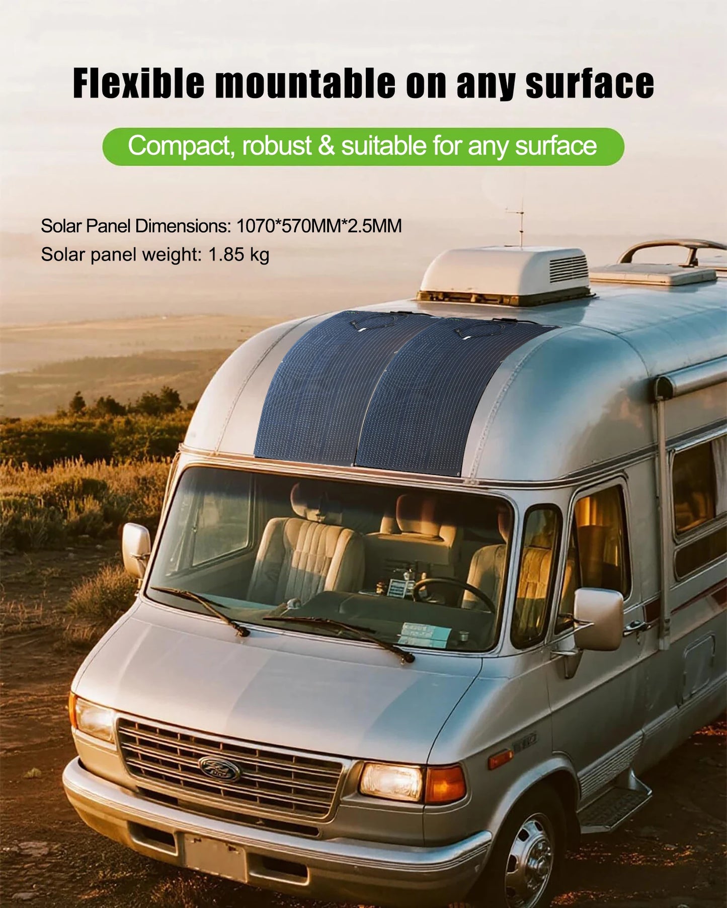 ETFE 240W (120W 2PCS) solar panel is bendable and suitable for outdoor emergency power generation in households and vehicles