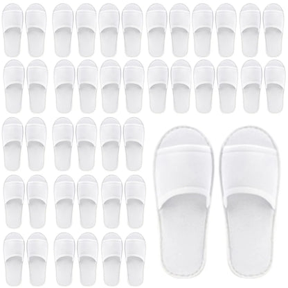 20-120Pairs Disposable Slippers for Guests Non-Slip Hotel Spa Slippers Unisex Brushed Plush Slides for Travel Households Shoes
