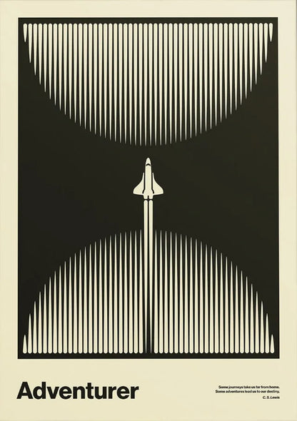 Retro Abstract Space Shuttle Sputnik Minimalist Posters and Prints Canvas Printing Wall Art Picture for Living Room Home Decor
