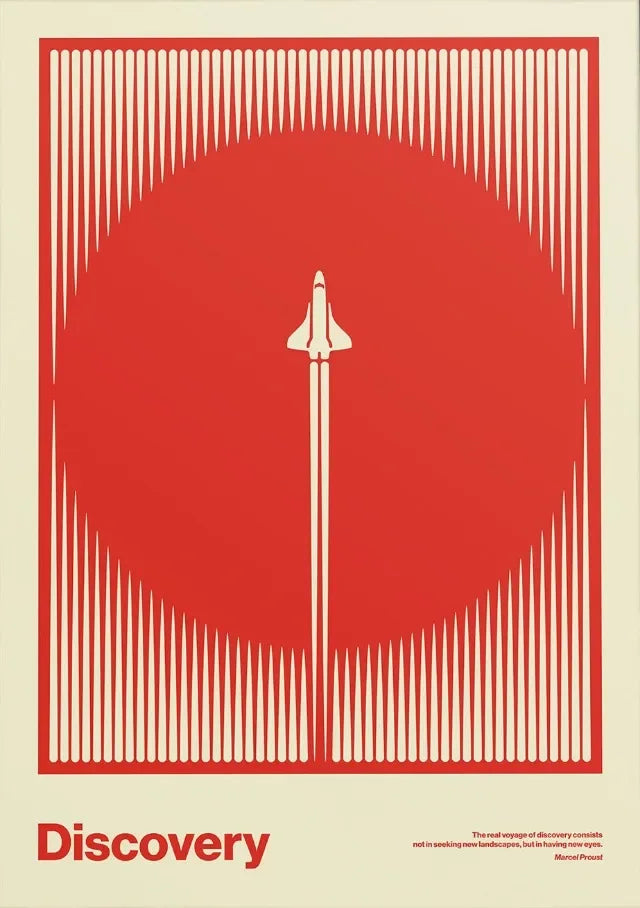Retro Abstract Space Shuttle Sputnik Minimalist Posters and Prints Canvas Printing Wall Art Picture for Living Room Home Decor