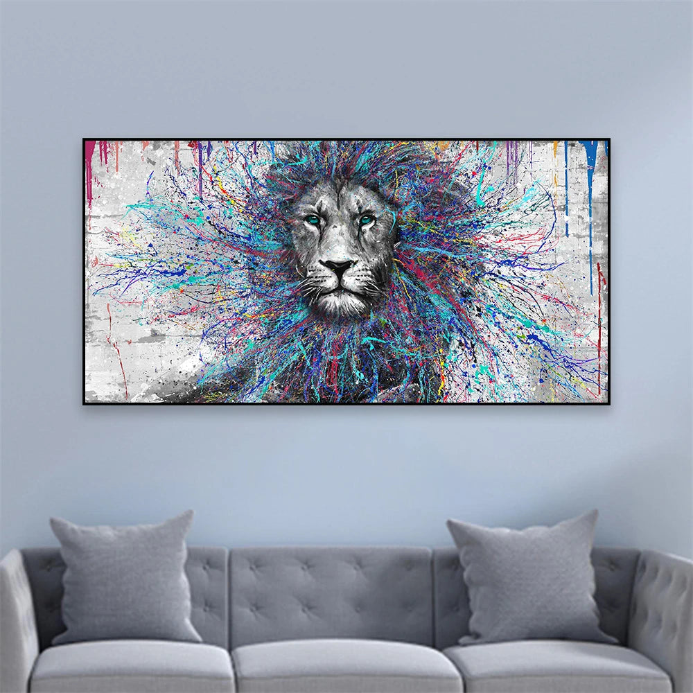 Banksy Graffiti Art Poster Blue Watercolor Prints Pop Street Art Canvas Painting Home Living Room Wall Art Canvas Painting