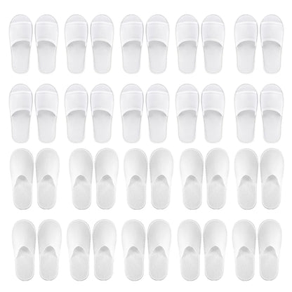 20-120Pairs Disposable Slippers for Guests Non-Slip Hotel Spa Slippers Unisex Brushed Plush Slides for Travel Households Shoes