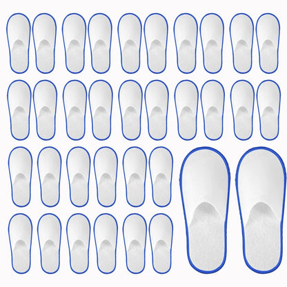 20-120Pairs Disposable Slippers for Guests Non-Slip Hotel Spa Slippers Unisex Brushed Plush Slides for Travel Households Shoes