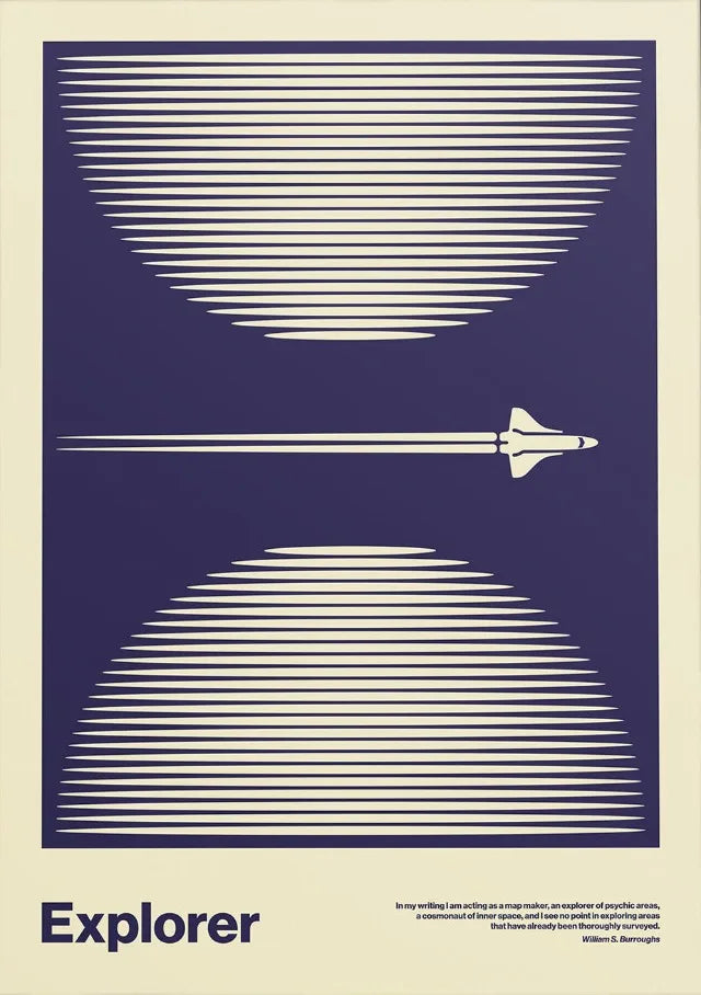 Retro Abstract Space Shuttle Sputnik Minimalist Posters and Prints Canvas Printing Wall Art Picture for Living Room Home Decor