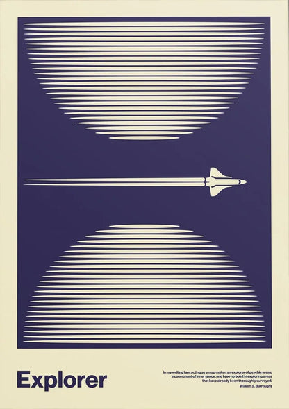 Retro Abstract Space Shuttle Sputnik Minimalist Posters and Prints Canvas Printing Wall Art Picture for Living Room Home Decor