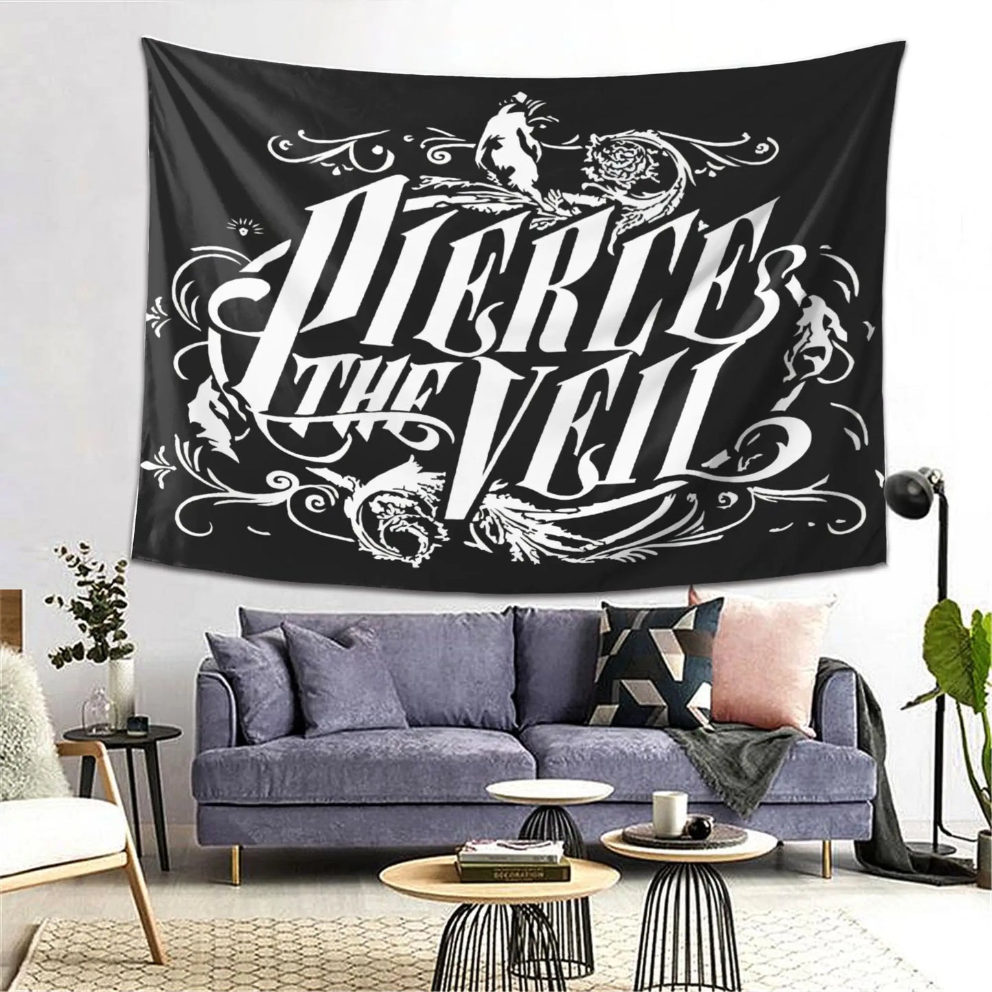 Pierce the Veil Band Tapestry - Celebrate Rock Music with Bold Fonts - Perfect for Home Decor, Show Your Passion