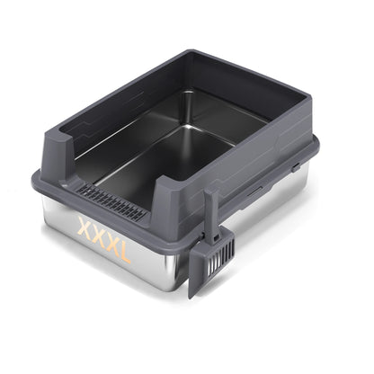 XXXL Stainless Steel Litter Box,Extra Large 28" L x 20" W Metal Litter Box for Big Cats & Multiple Cats with High Sided