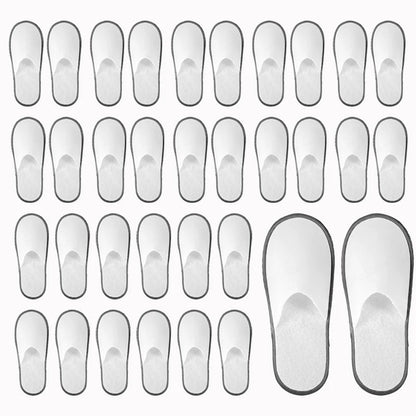 20-120Pairs Disposable Slippers for Guests Non-Slip Hotel Spa Slippers Unisex Brushed Plush Slides for Travel Households Shoes