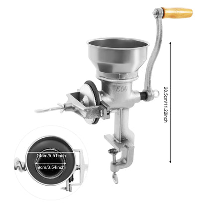 Manual Graining Machine Hand-cranked Grain Grinder Hand Crank Mill 0.5kg/1.1lbs Iron for Households,Restaurants Coffee Nuts