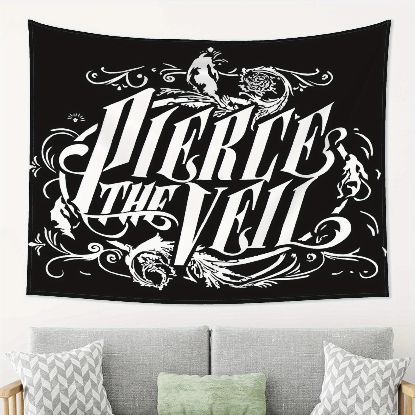 Pierce the Veil Band Tapestry - Celebrate Rock Music with Bold Fonts - Perfect for Home Decor, Show Your Passion