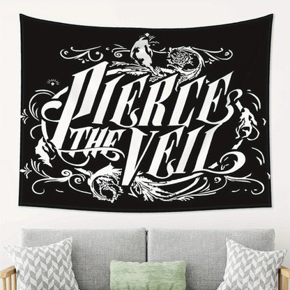 Pierce the Veil Band Tapestry - Celebrate Rock Music with Bold Fonts - Perfect for Home Decor, Show Your Passion