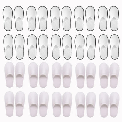 20-120Pairs Disposable Slippers for Guests Non-Slip Hotel Spa Slippers Unisex Brushed Plush Slides for Travel Households Shoes