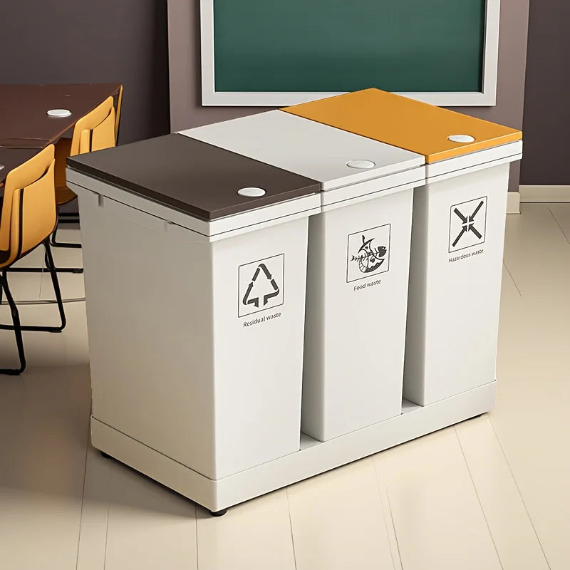 1 set of pulley type classification garbage bin, 20L/36L/40L/60L,kitchen garbage dry and wet separation,suitable for households