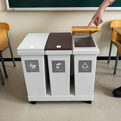 1 set of pulley type classification garbage bin, 20L/36L/40L/60L,kitchen garbage dry and wet separation,suitable for households