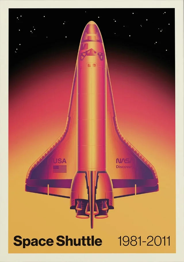 Retro Abstract Space Shuttle Sputnik Minimalist Posters and Prints Canvas Printing Wall Art Picture for Living Room Home Decor