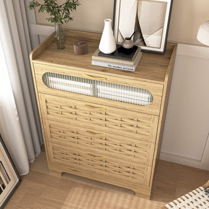 Wooden Bedroom With 4 Drawers And Dressing Table