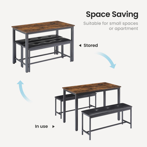 Dining Table Set, Industrial Style Dining Table And Kitchen Chairs