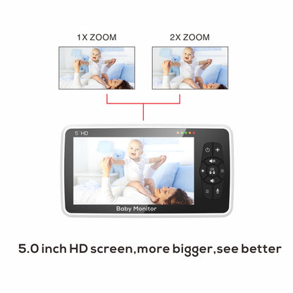 SM50 5-Inch HD Rotating Baby Monitor with Night Vision