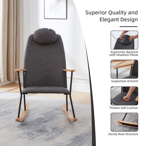 Modern Rocking Chair Comfortable Side Chair For Nursery, Bedroom, Living Room