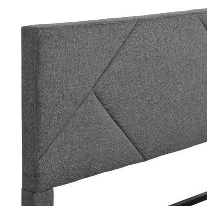 Queen-size Upholstered Platform Bed Frame With Headboard