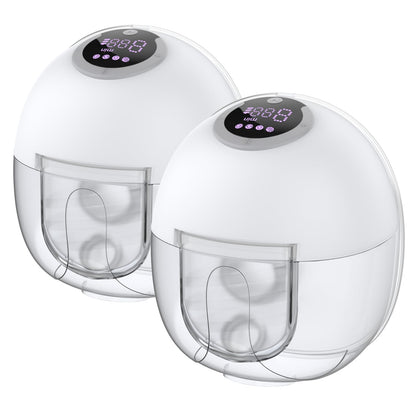YYKINS Breast Pump Hands Free Double Wearable Breast Pumps for Breastfeeding Electric Breast Pump with 4 Mode & 9 Levels Wireless Breast Pump Leak-Proof Design & Low Noise 24mm Flange 2 Pack