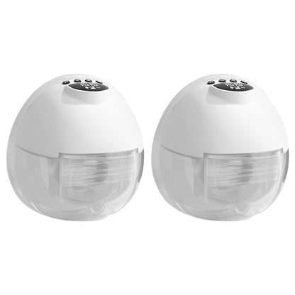 Breast Pump Hands Free Breast Pump 3 Modes & 9 Levels Wireless Wearable Breastfeeding Pump Electric Portable Breast Pumps with 19/21/24/27mm Flanges 2 Pack - White