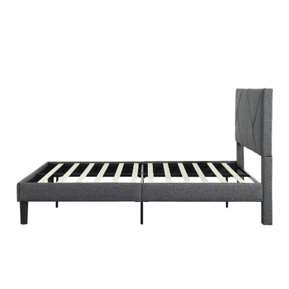Queen-size Upholstered Platform Bed Frame With Headboard